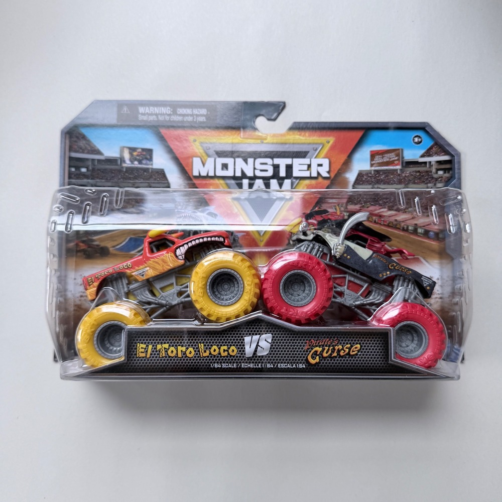 Monster Jam El Toro Loco vs Pirate's Curse 1/64 Scale Die-Cast 2-Pack Series 30